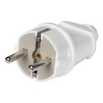 Вилка с/з прямая белая 16А 250В Smartbuy (1/600)