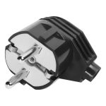 Вилка с/з угловая черная 16А 250В Smartbuy (1/600)