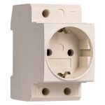 Розетка на DIN-рейку 1-местная 16А, c/з (под евро вилку) (1/5)