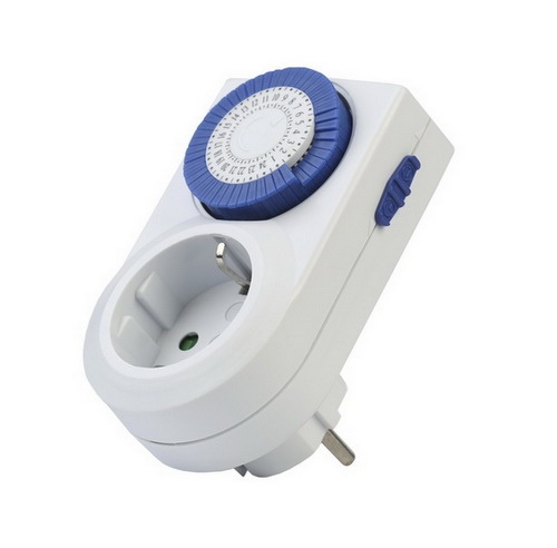 Розетка с таймером механическим 3500Вт, 48 вкл./выкл. сутки, интервал 30 мин. (SBE-STM2)