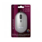 Мышь проводная бесшумная с подсветкой Smartbuy 328 серый металлик (SBM328G) /40/