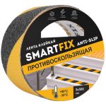 Лента клейкая противоскользящая 50мм*5м черно-желтая SmartFix ANTI-SLIP (1/24)