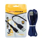 Кабель IPhone Lightning 1,2м 3A MR-80-IP нейлон синий