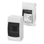 Бокс ЩРН-П-4 TDM IP41 4 модуля, навесной, пластик, белый, дымчатая дверца, без шин