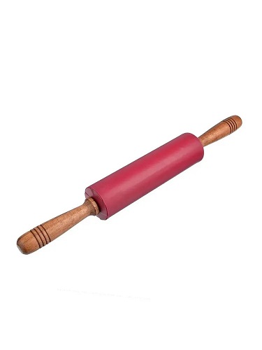 Скалка силиконовая 43*5,5см (24см) с силиконовыми крутящимися ручками VETTA S-6490 (1/72)