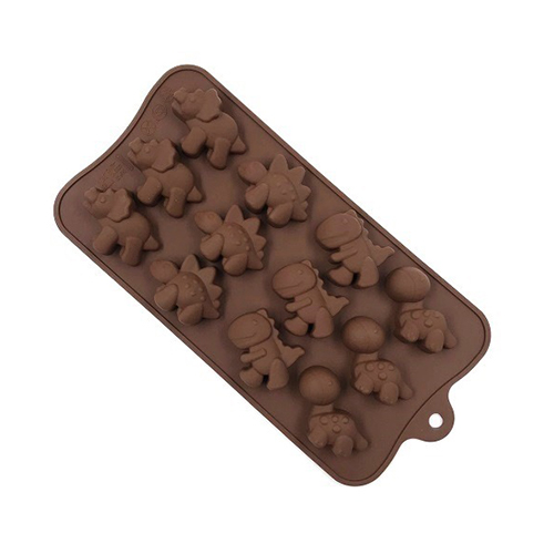 Форма для льда силикон 12 ячеек Динозавры HL-201