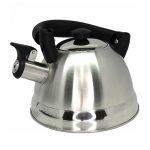 Чайник для плит со свистком 2л нерж, черная ручка, индукционное дно, ID-22KB08 Барс (1/12)