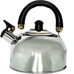 Чайник для плит со свистком 2,5л нерж, черная ручка, индукционное дно ID-KJ1003 Барс (1/12)