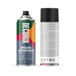 Аэрозольная эмаль DECORIX черный матовый 210мл универсальная (1/12)