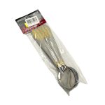 Ложка чайная 2022-386 нерж Золотой узор (6/600)