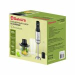 Блендерный набор SAKURA SA-6268SBK Premium 1200Вт, 20 скоростей, DC мотор, стакан, чоппер