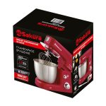 Миксер эл. с чашей SAKURA SA-6327BK планетарный 1000Вт,6 скоростей, чаша 3,5л