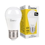 Лампа LED шар 15Вт E27 3000К G45 Smartbuy