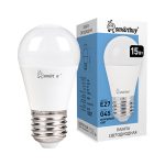 Лампа LED шар 15Вт E27 6000К G45 Smartbuy