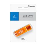 Флеш-драйв  8Gb Smartbuy USB 2.0 Glossy series Orange