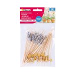 Пики декоративные из бамбука Звездочки золото/серебро 120мм (50шт/уп) (1/25) 491-065