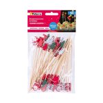 Пики декоративные из бамбука Зимнее ассорти 120мм (50шт/уп) (1/25) 491-067