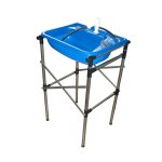 Раковина садовая пластиковая 47*37см СИНЯЯ Комплект с краном, сливом и опорой (1/35)