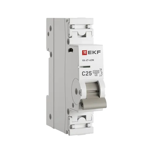 Автоматический выключатель 1P 25А (C) 4,5kA ВА 47-63N EKF PROxima (12) Автоматический выключатель 1P 25А (C) 4,5kA ВА 47-63N EKF PROxima (12)