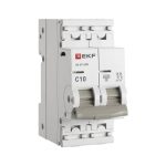 Автоматический выключатель 2P 10А (C) 4,5kA ВА 47-63N EKF PROxima (12)