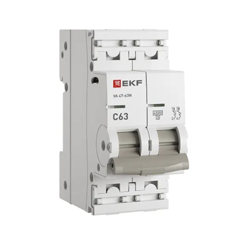 Автоматический выключатель 2P 63А (C) 4,5kA ВА 47-63N EKF PROxima (12) Автоматический выключатель 2P 63А (C) 4,5kA ВА 47-63N EKF PROxima (12)