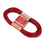 Трос стальной в ПВХ изоляции d=2,5мм, красный, катушка 20 метров  REXANT