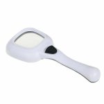 Лупа прямоугольная 5 ламп+детектор №558H черн.+ бел. подсветка