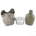 Фляга тактическая LXY-8018-7 (с котелком в чехле) камуфляж