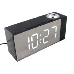 Часы-будильник электронные NA-6819 белые цифры, проекционные