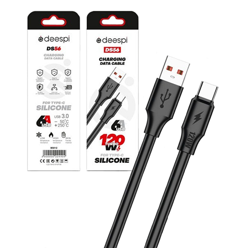 Кабель TYPE-C 1м 120Вт DS-56-TC силиконовый