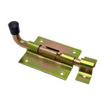 Задвижка накладная (шпингалет) 130мм гаражная №12 желтый цинк