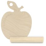 Набор: доска разделочная фанера 30*18 + скалка Моей Малышке яблоко (1/108)
