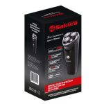 Бритва эл. аккум SAKURA SA-5428BK 3 плавающие головки, триммер сух/влаж.бритьё, черн.