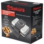 Орешница эл. SAKURA SA-7405NM 1000Вт нерж, 12 орешков, тефлоновое покрытие