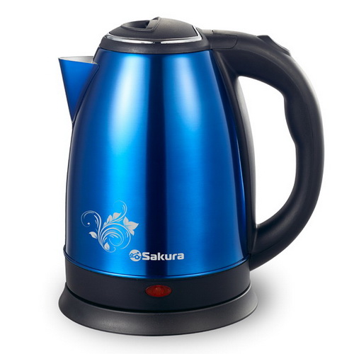 Чайник эл. SAKURA SA-2134BL 1500-1800Вт, диск, 1,8л, нерж., синий металл Чайник эл. SAKURA SA-2134BL 1500-1800Вт, диск, 1,8л, нерж., синий металл