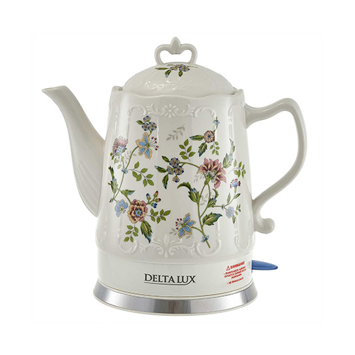 Чайник эл. DELTA LUX DL-1239 1,5л, 1500Вт, корпус из фарфора Цветы (1/6)