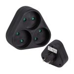 Тройник 3 б/з 16A 3500Вт черный S-ES3-16F TM Uniel