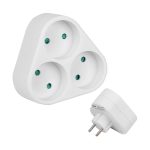 Тройник 3 б/з 16A 3500Вт белый S-ES3-16F TM Uniel