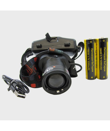 Фонарь налобный аккум LED HT-3348-PM30-TG