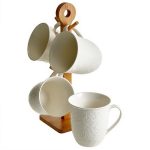 Набор кружек ALPENKOK AK5-0032 4 предмета 380мл, на бамбуковой подставке (1/6)