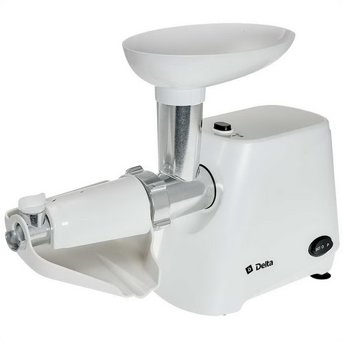 Мясорубка эл. DELTA DL-6101M 2000Вт, насадка для томата, колбас, КУББЕ, белая (1/4)