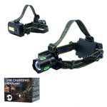 Фонарь налобный аккум LED сталь YYC-8117 мощный с доп освещением аккумуляторы 3x18650 (1/10)