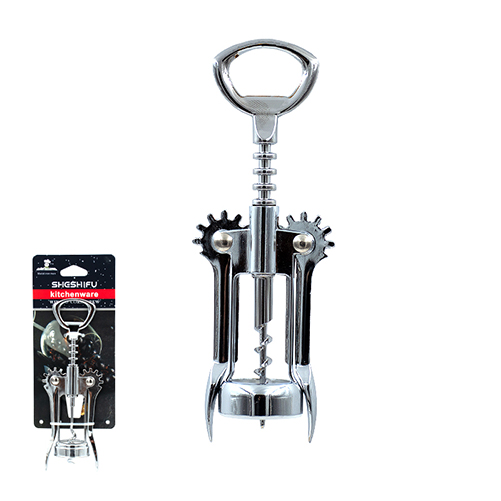 Штопор рычажный бутылочный SHESHIFU хром в блистере BH-457 (1/18/72)