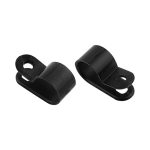 Кабельная скоба под винт REXANT 12мм, черная, упаковка 50шт.