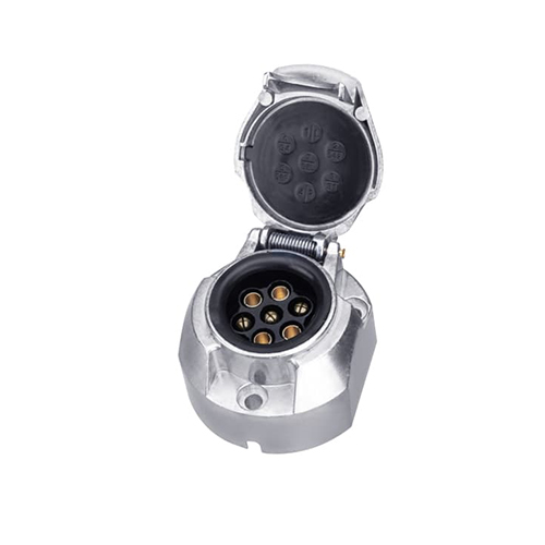 Розетка фаркопа 12В, 7 контактов, металл REXANT Розетка фаркопа 12В, 7 контактов, металл REXANT