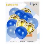 Набор воздушных шаров 11шт NA2589 латекс голуб/бел