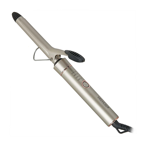 Щипцы для завивки волос DELTA LUX DE-5400 серый: керамическое  покрытие,4 ТЕМП. РЕЖИМА, d 19мм (24)