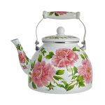 Чайник для плит 5л эмалированный, с керамической ручкой ПИОНЫ EM-1338 (1/8)