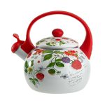 Чайник для плит 2,5л эмалированный, с керамической ручкой ЯГОДЫ EM-1322 (1/8)