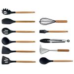 Набор кухонных принадлежностей на подставке ALPENKOK AK-5283 12пр. силикон, черный (1/16)